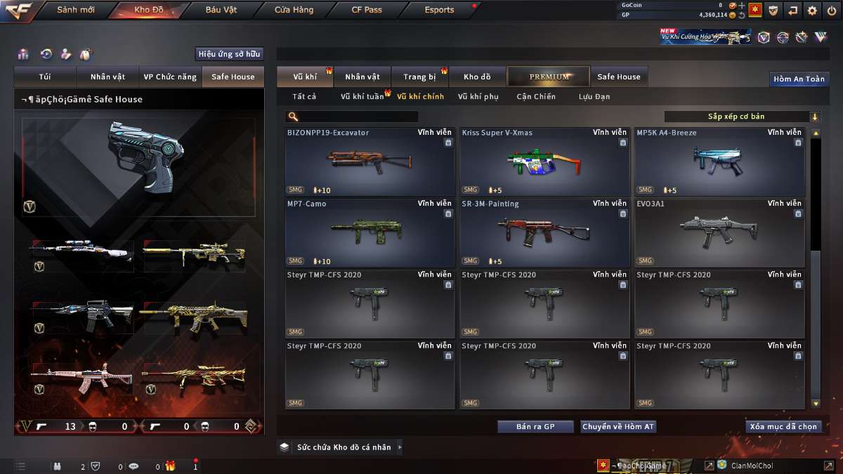 shop acc cf uy tin gia re